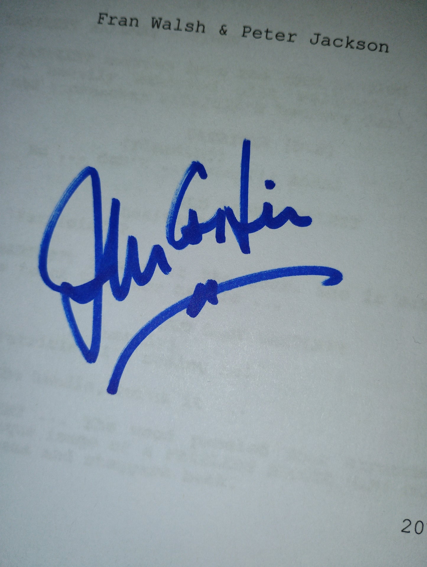 John Astin Hand Signed Autograph The Frighteners Script COA