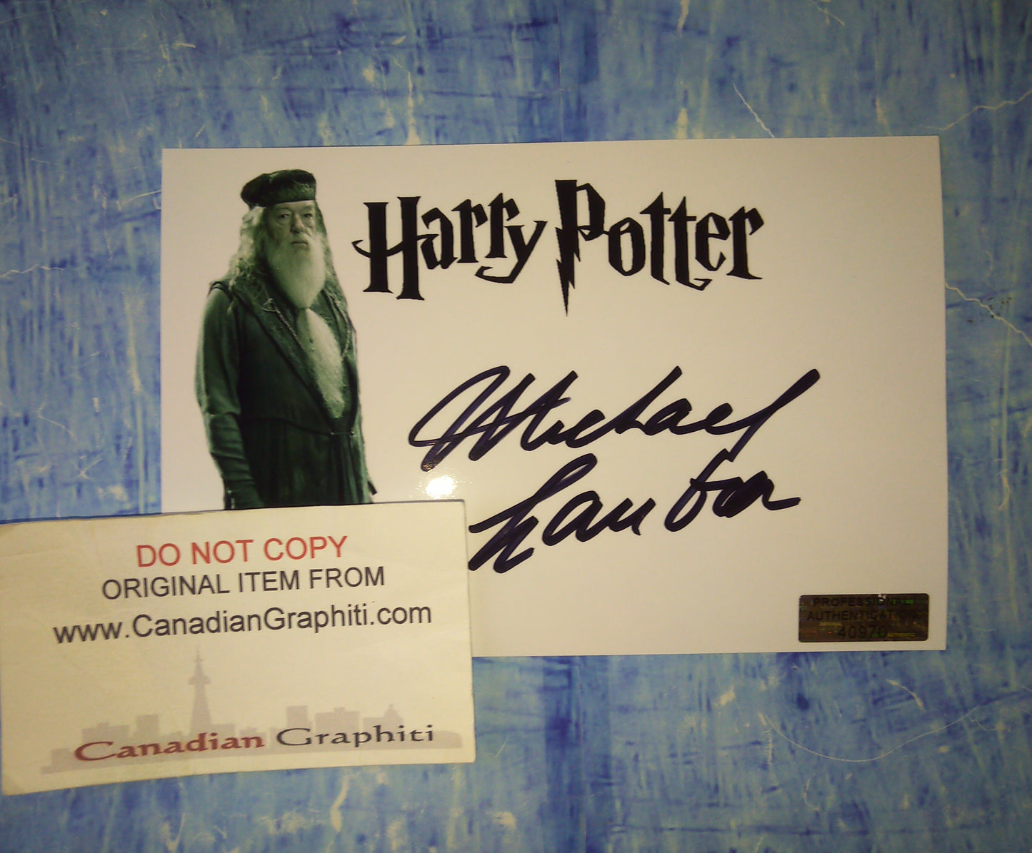 Michael Gambon Hand Signed Autograph Photo COA Harry Potter