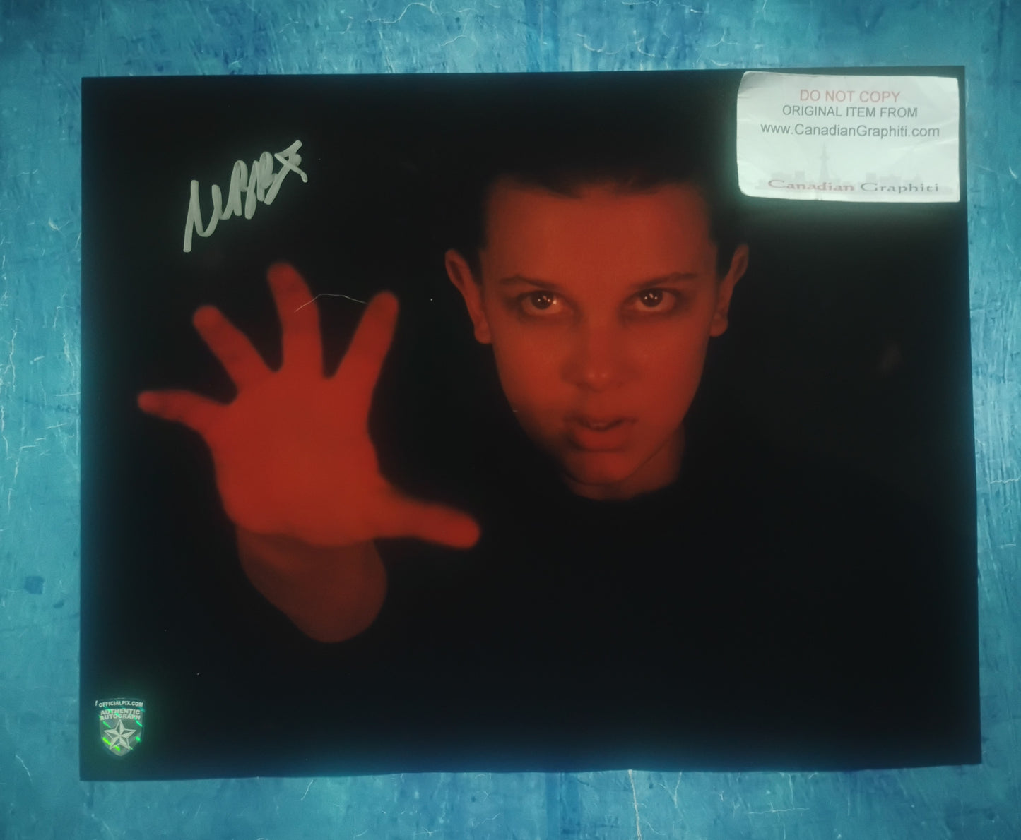 Millie Bobby Brown Hand Signed Autograph 11x14 Photo OPix COA Stranger Things