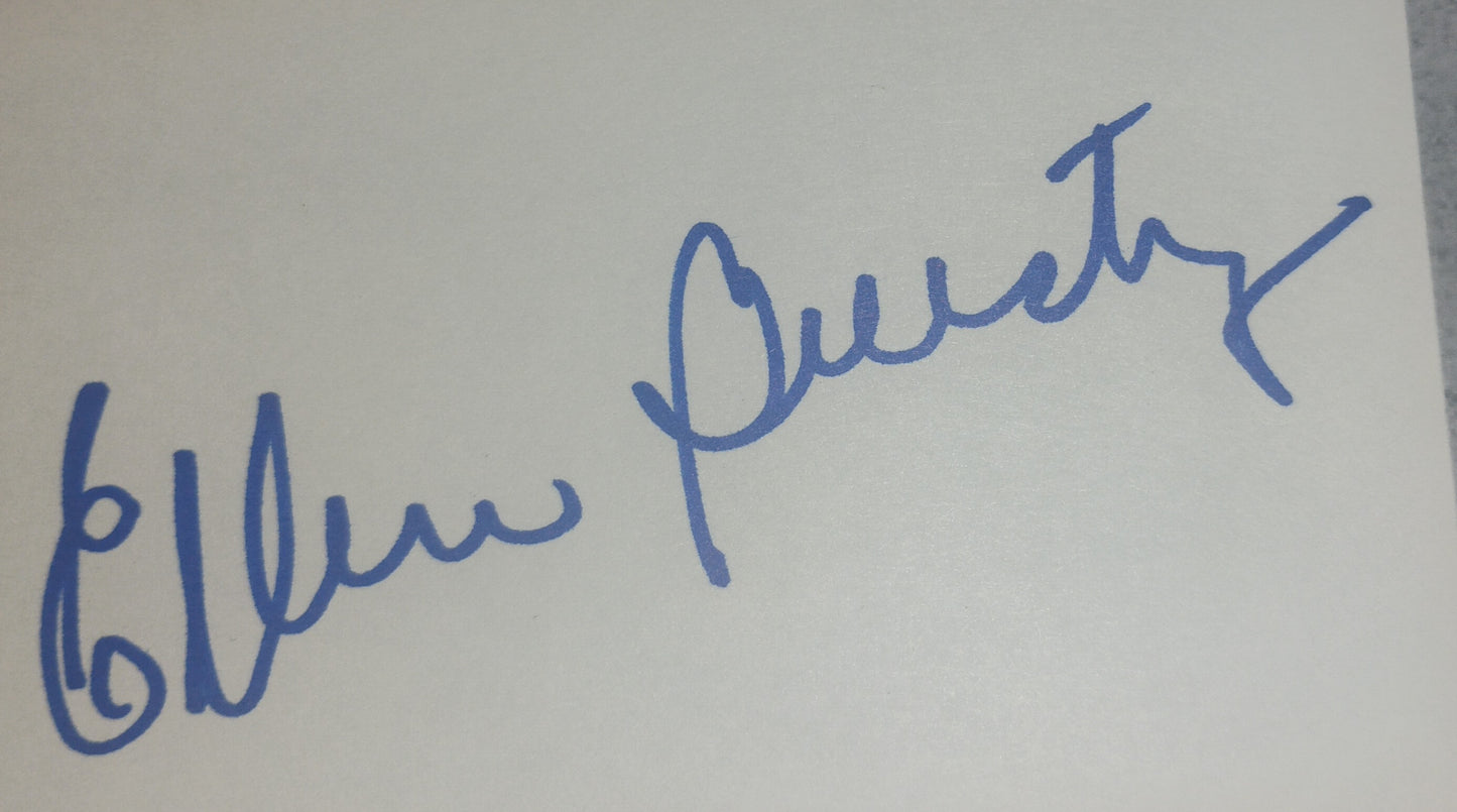 Ellen Burstyn Hand Signed Autograph Index Card BAS COA