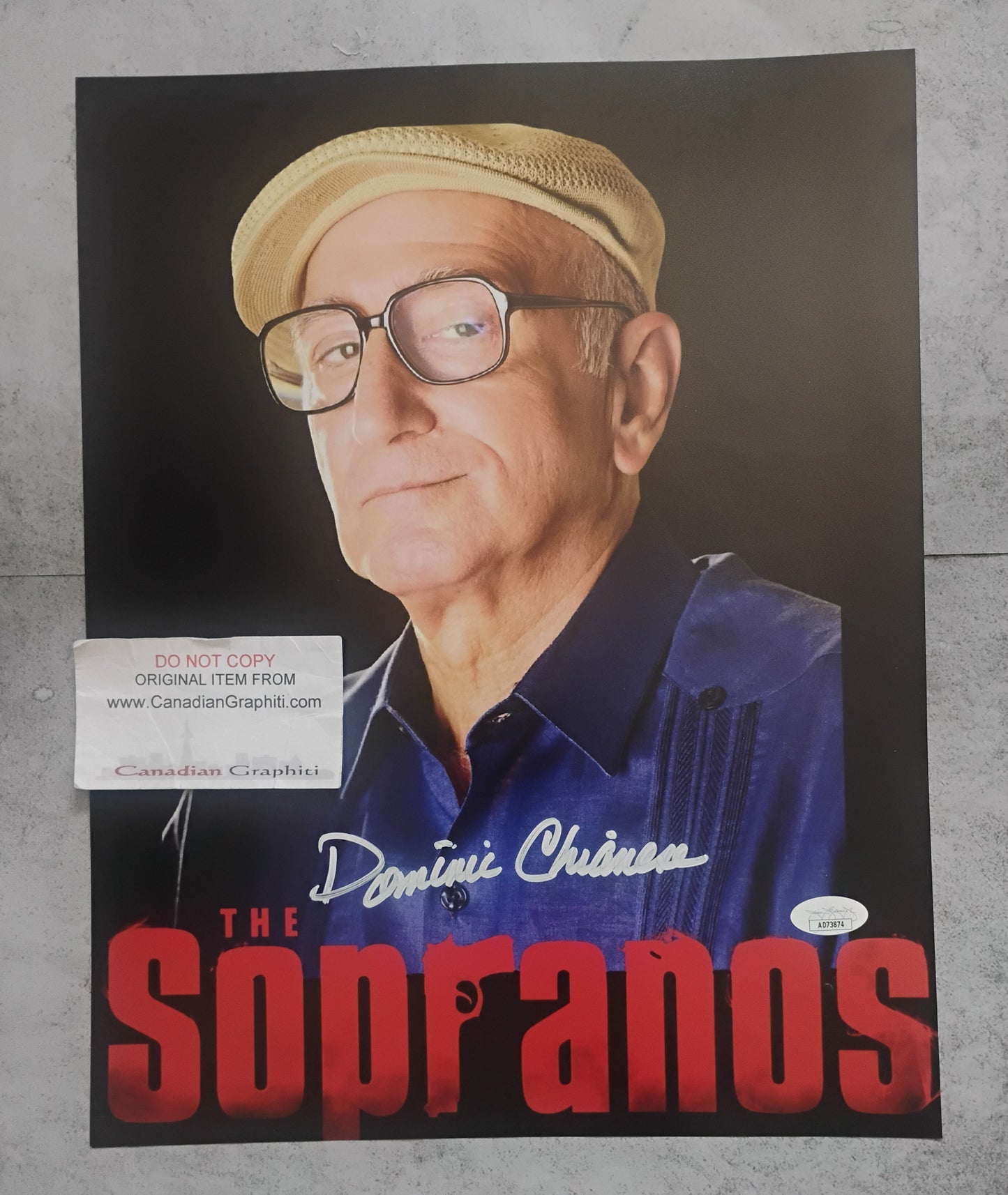 Dominic Chianese Hand Signed Autograph 11x14 Photo JSA COA The Sopranos