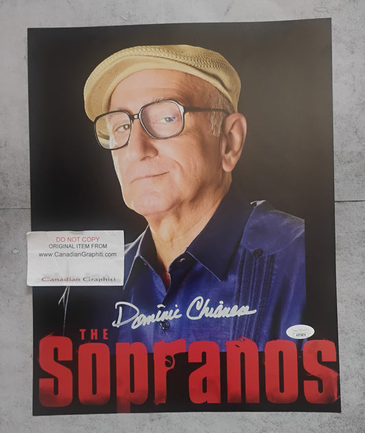Dominic Chianese Hand Signed Autograph 11x14 Photo JSA COA The Sopranos