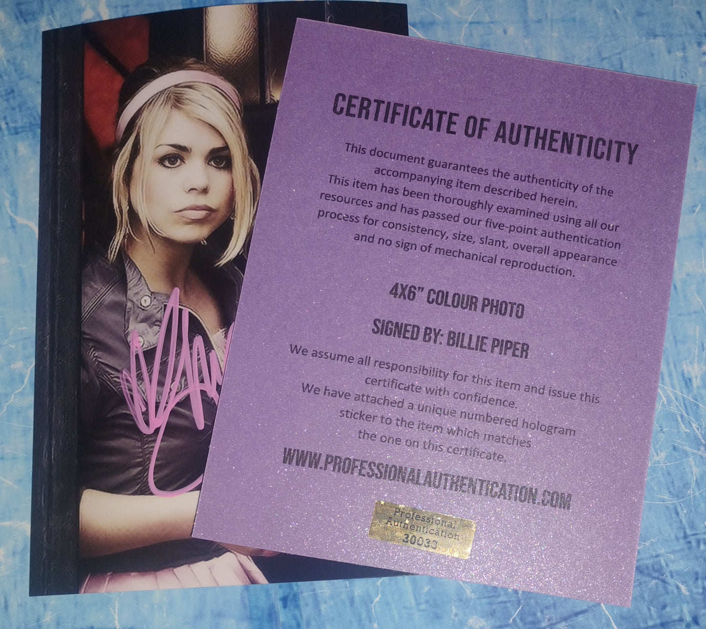 Billie Piper Hand Signed Autograph Photo COA Doctor Who