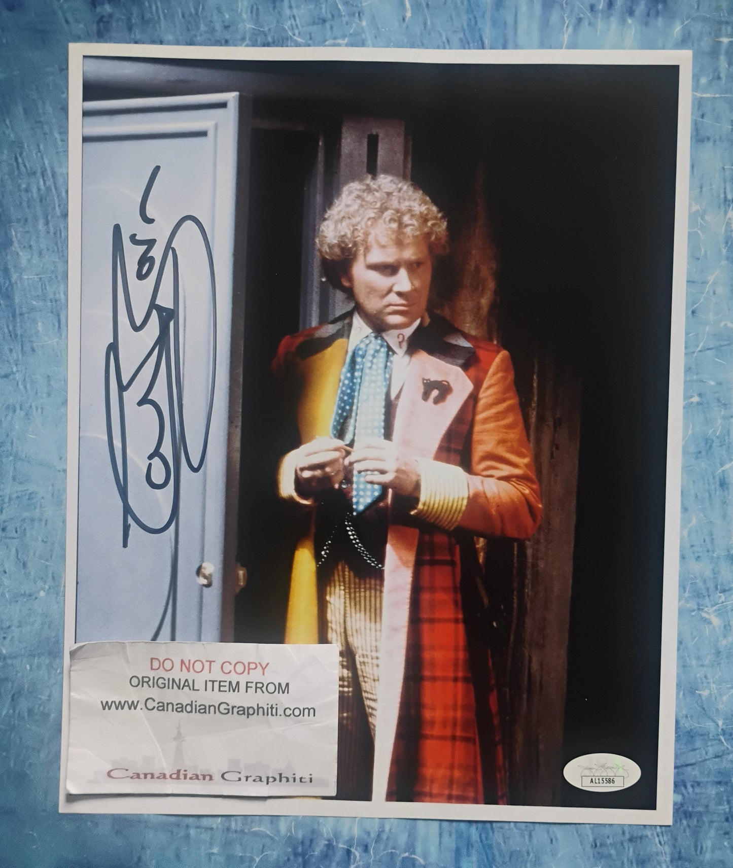 Colin Baker Hand Signed Autograph 8x10 Photo JSA COA Doctor Who