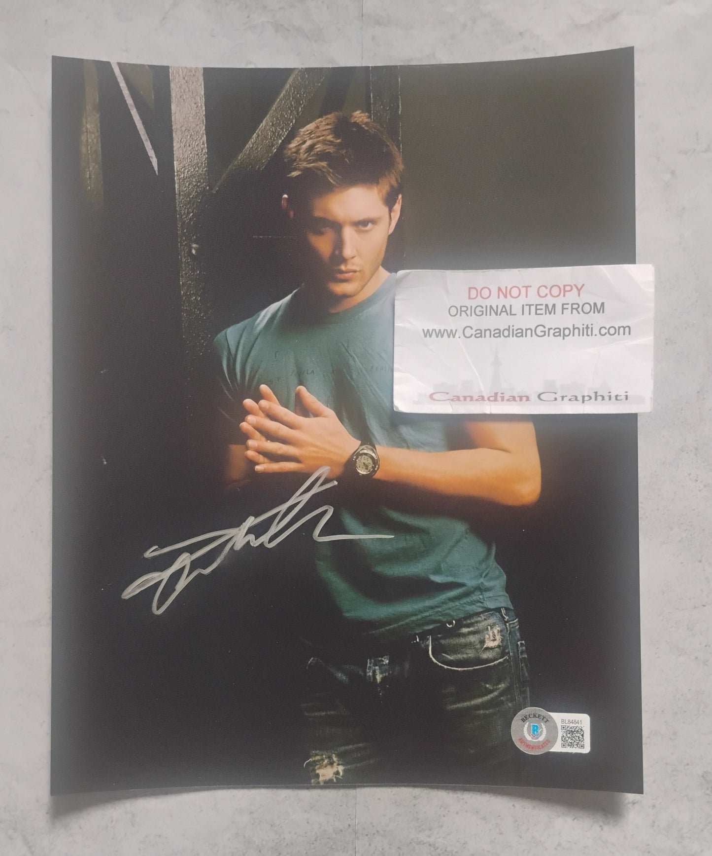 Jensen Ackles Hand Signed Autograph 8x10 Photo BAS COA