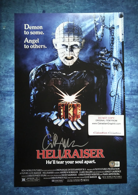 Clive Barker Hand Signed Autograph 11x17 Photo BAS COA Hellraiser