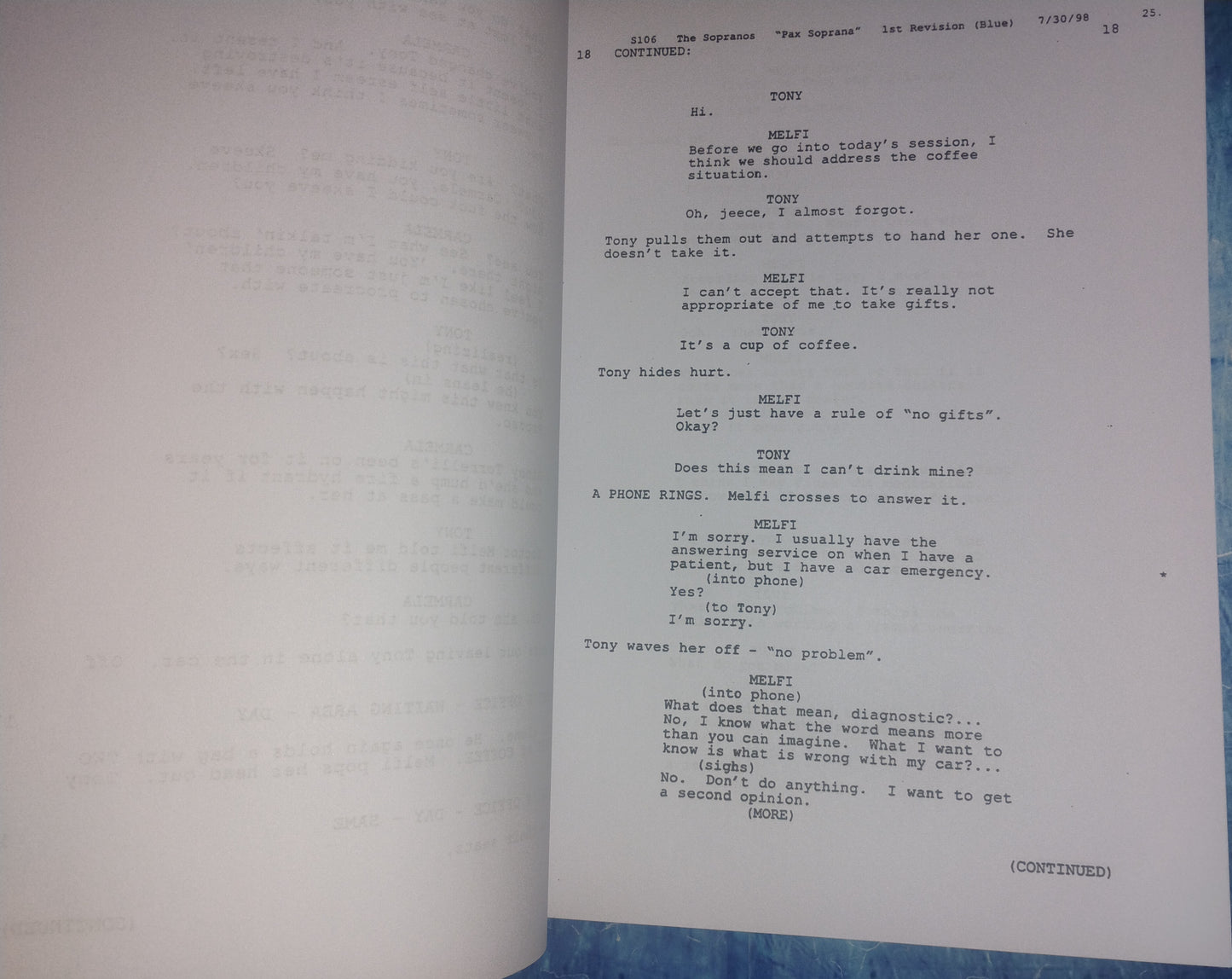 Dominic Chianese Hand Signed Autograph The Sopranos Script COA