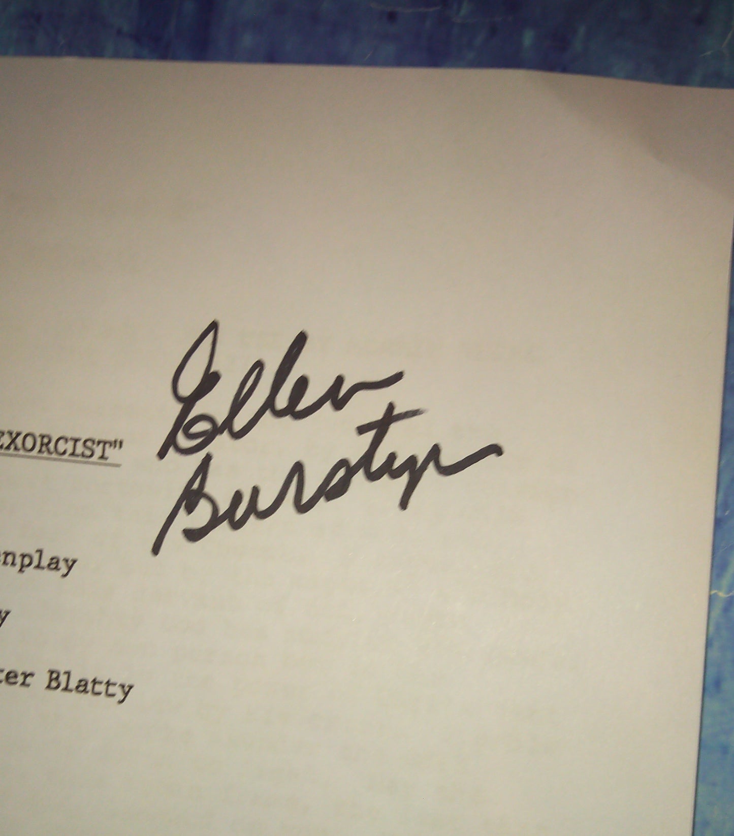 The Exorcist Cast Hand Signed Autograph Script COA Linda Blair, Ellen Burstyn & Max Von Sydow