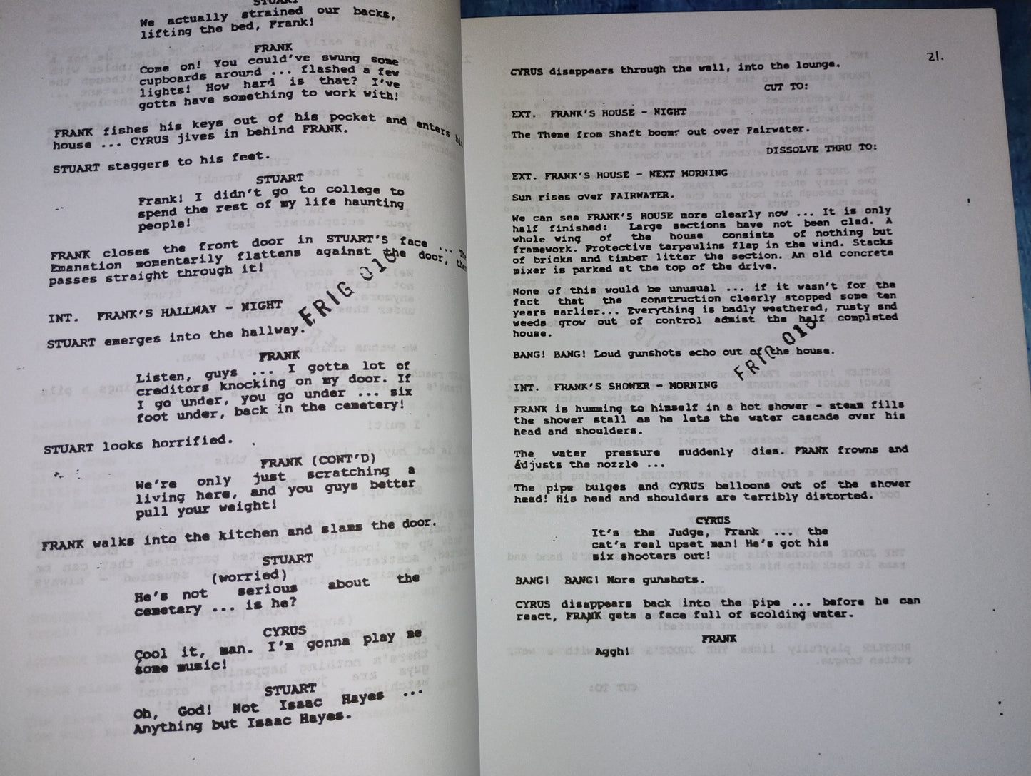 John Astin Hand Signed Autograph The Frighteners Script COA