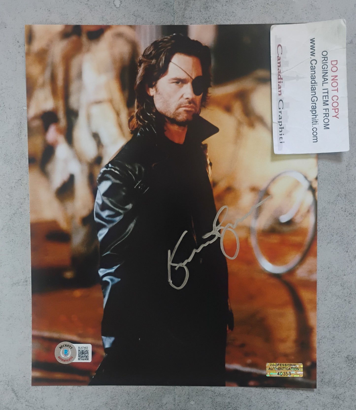 Kurt Russell Hand Signed Autograph 8x10 Photo BAS COA Escape From L.A.