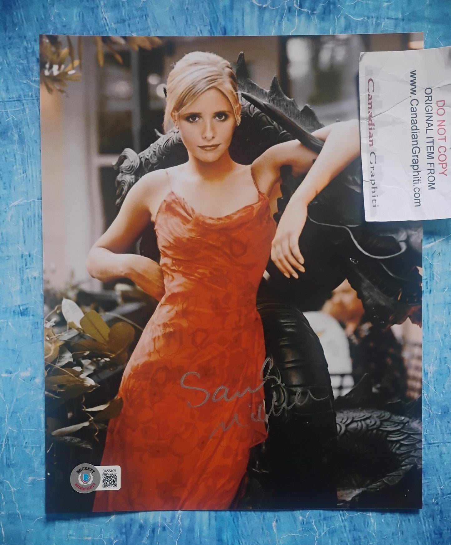 Sarah Michelle Gellar Hand Signed Autograph 8x10 Photo BAS COA Buffy The Vampire Slayer