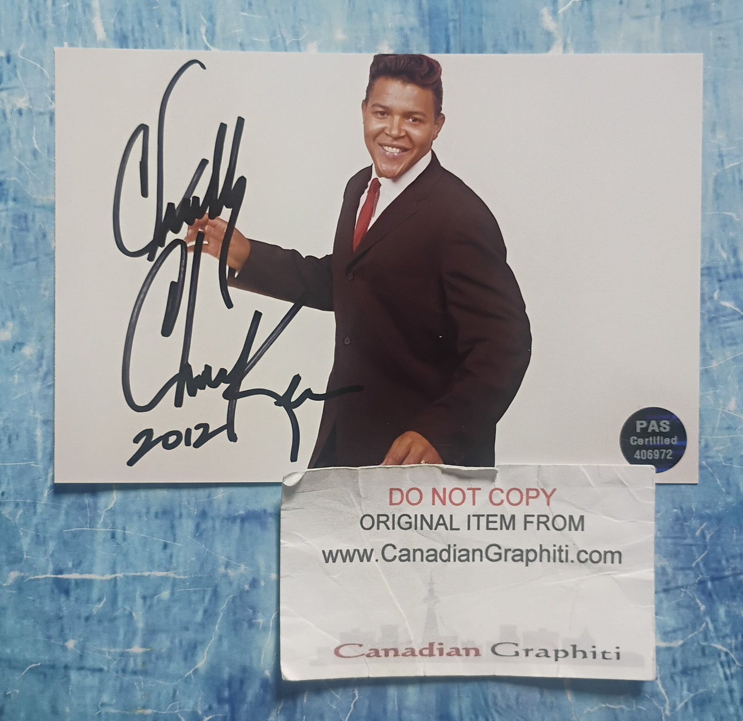 Chubby Checker Hand Signed Autograph Photo COA