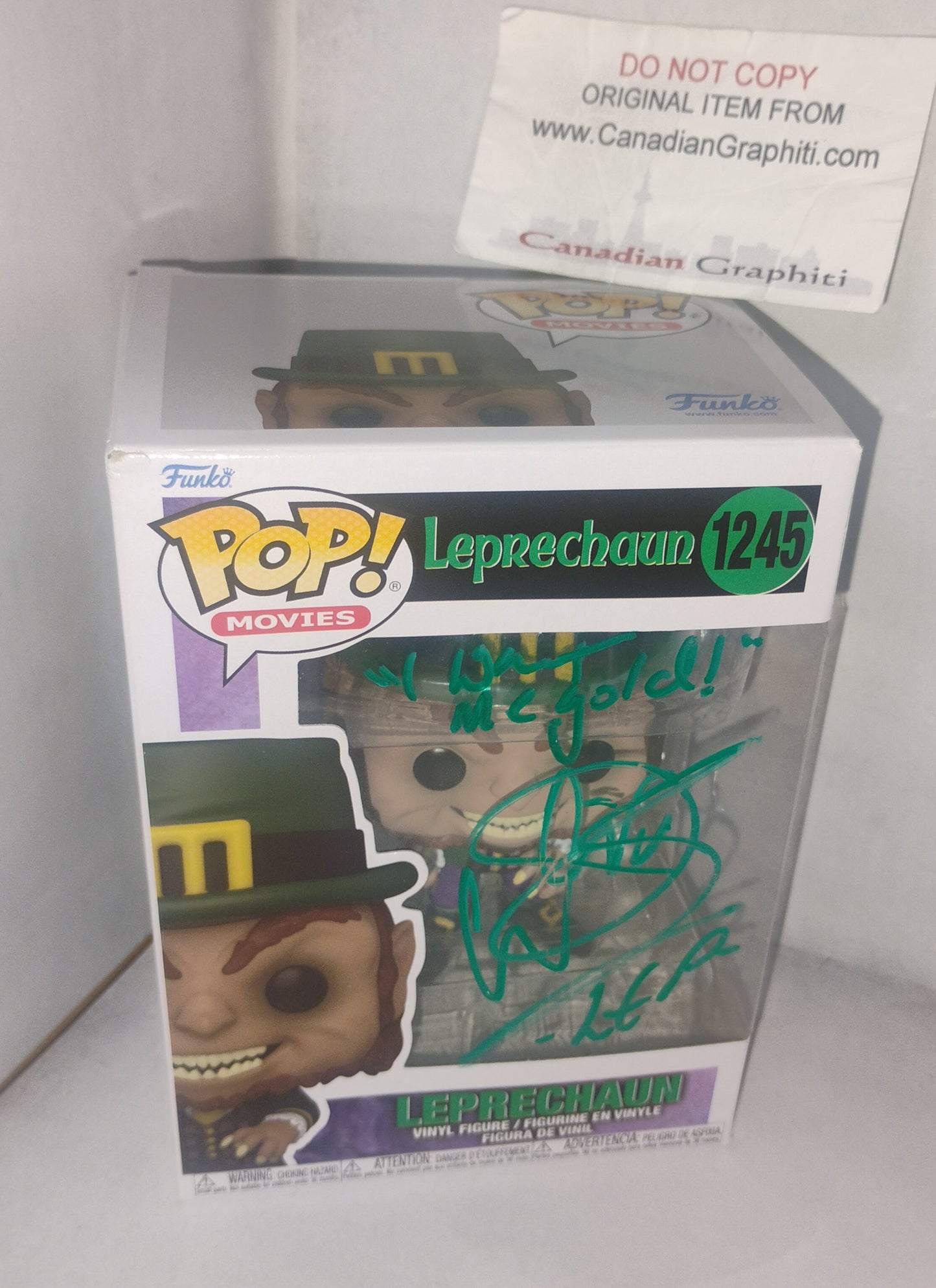 Warwick Davis Hand Signed Autograph Leprechaun Funko Pop COA