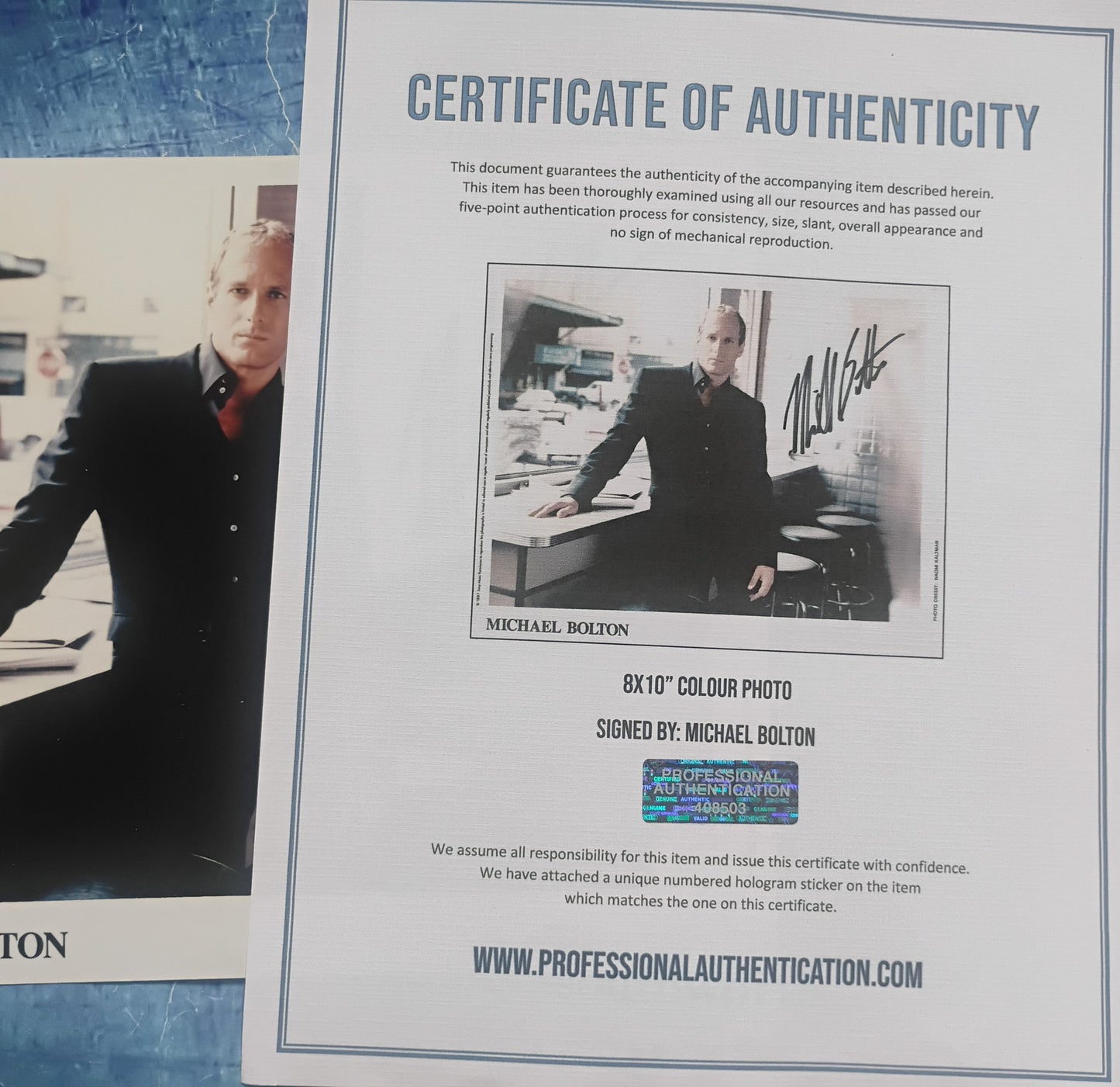 Michael Bolton Hand Signed Autograph 8x10 Photo COA