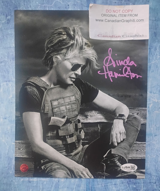 Linda Hamilton Hand Signed Autograph 8x10 Photo JSA COA The Terminator