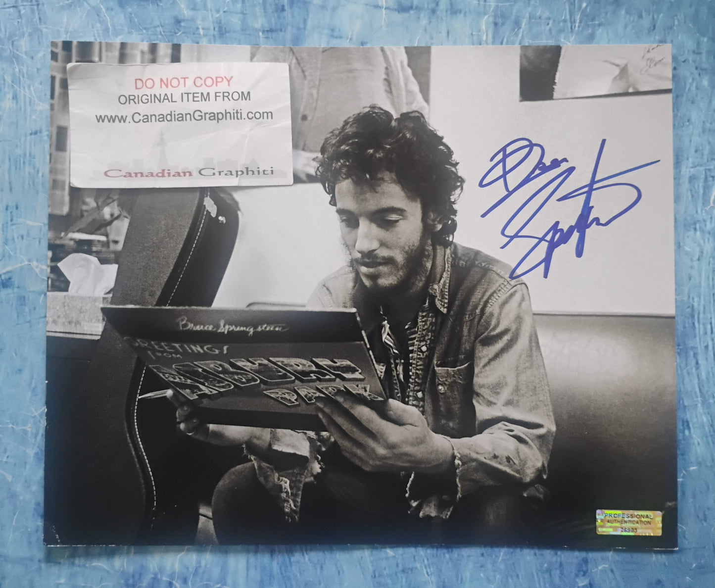 Bruce Spingsteen Hand Signed Autograph 8x10 Photo COA