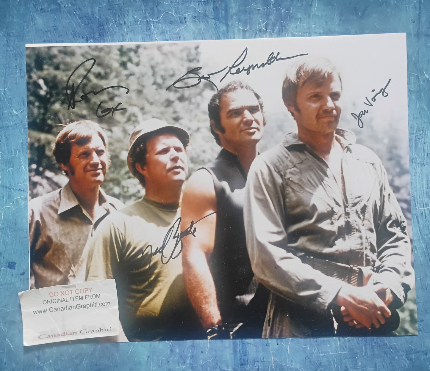 Deliverance Cast Hand Signed Autograph 11x14 Photo COA Burt Reynolds, Ned Beatty, Ronny Cox & Jon Voight