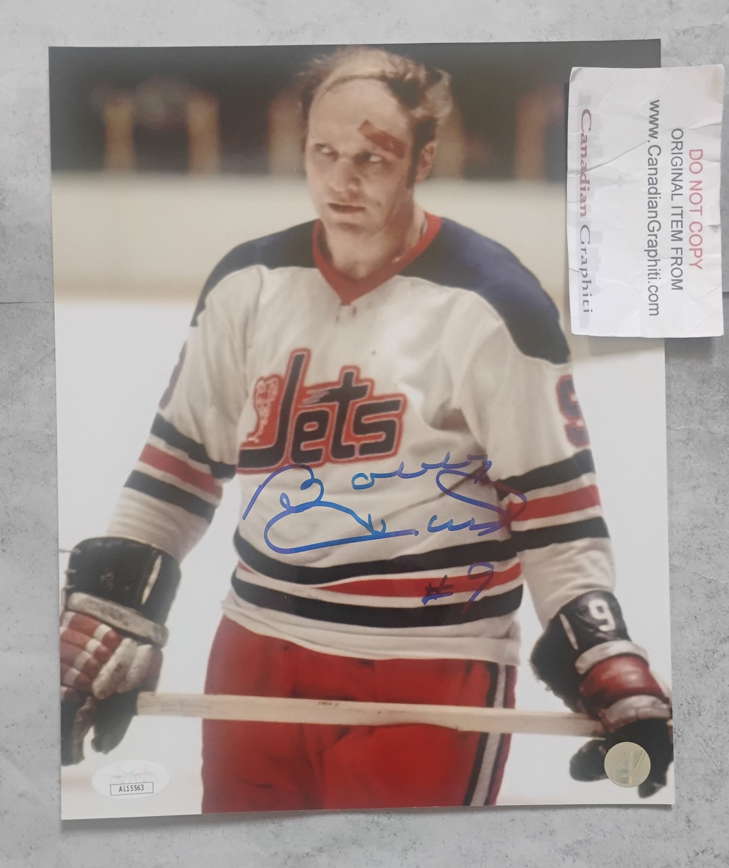 Bobby Hull Hand Signed Autograph 8x10 Photo JSA COA Winnipeg Jets