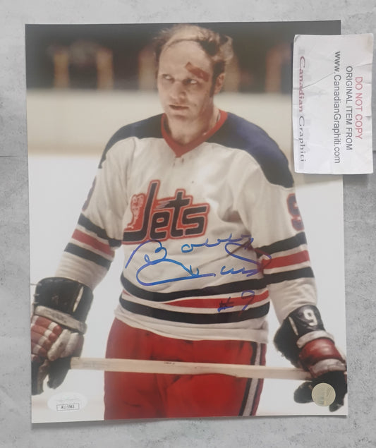Bobby Hull Hand Signed Autograph 8x10 Photo JSA COA Winnipeg Jets