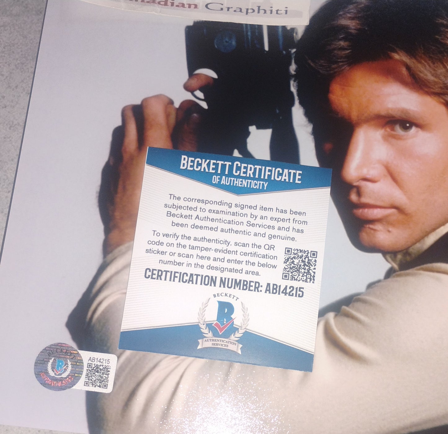 Harrison Ford Hand Signed Autograph 8x10 Photo BAS COA