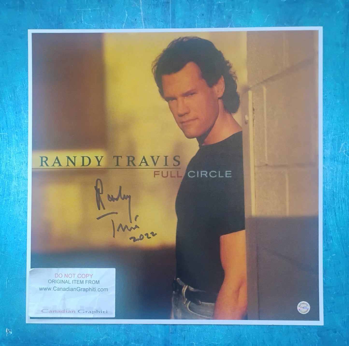 Randy Travis Hand Signed Autograph 12x12 Photo COA