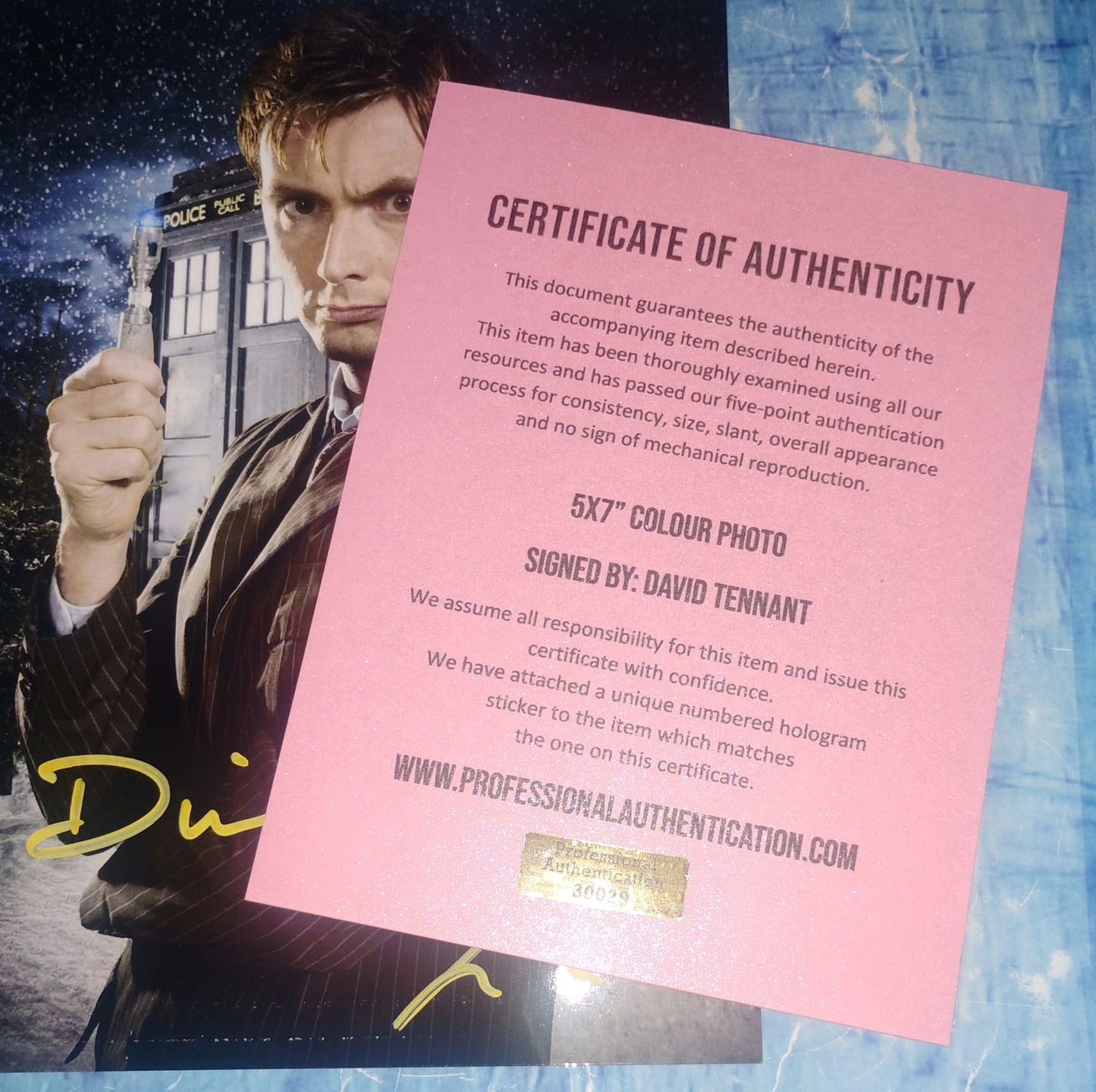 David Tennant Hand Signed Autograph Photo COA Doctor Who