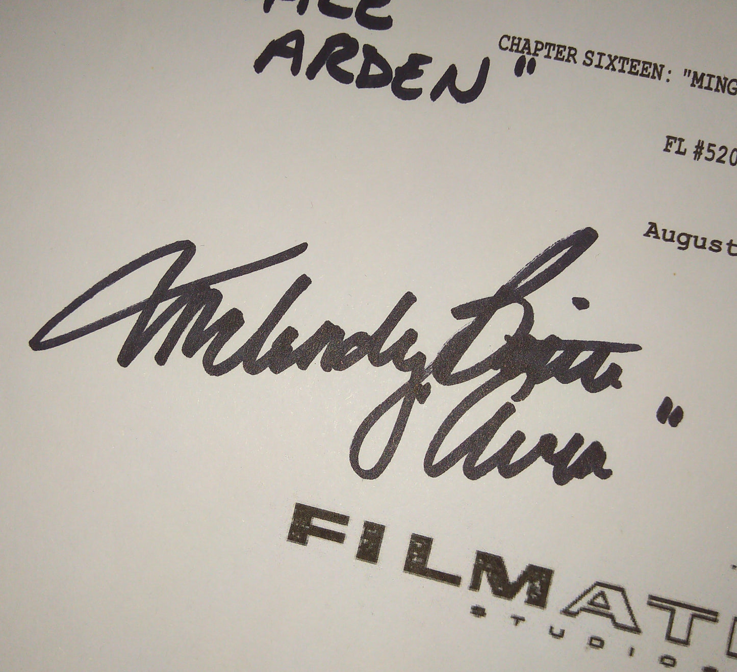 Flash Gordon 3x Cast Hand Signed Autograph Script COA