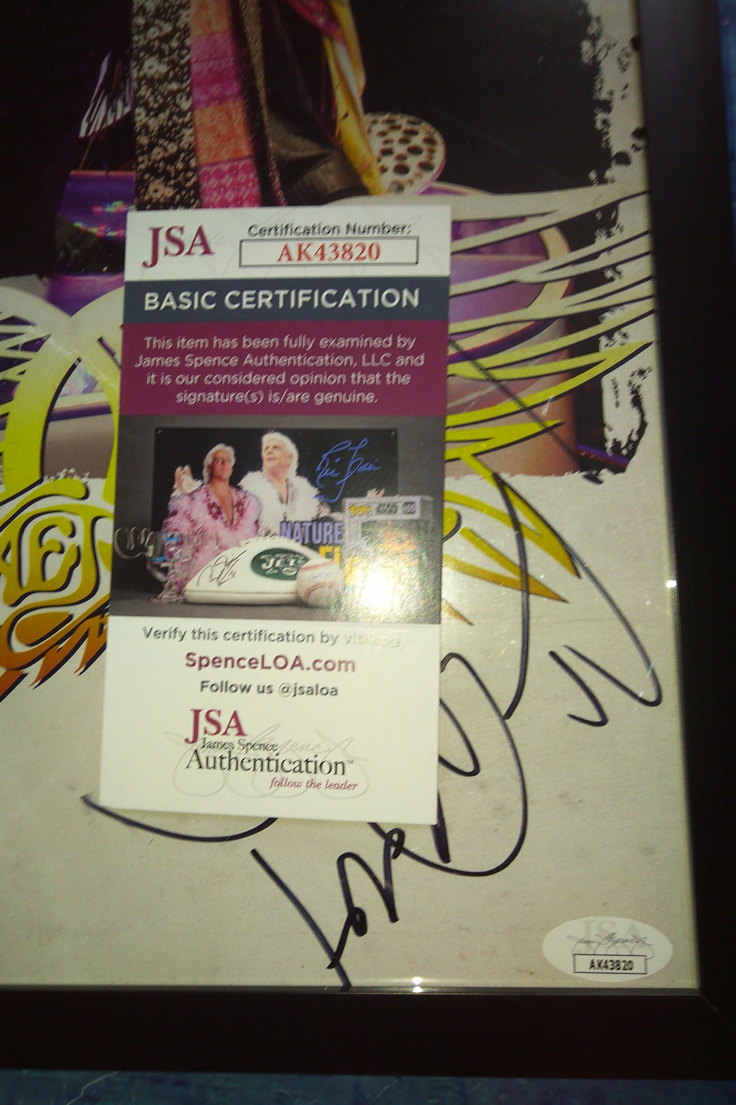 Joe Perry & Steven Tyler Hand Signed Autograph 11x17 Framed Photo JSA COA Aerosmith