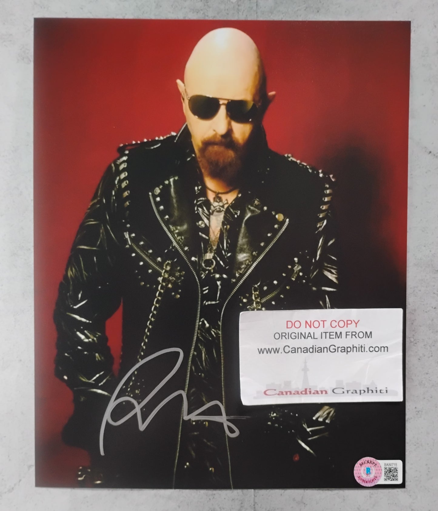Rob Halford Hand Signed Autograph 8x10 Photo BAS COA Judas Priest