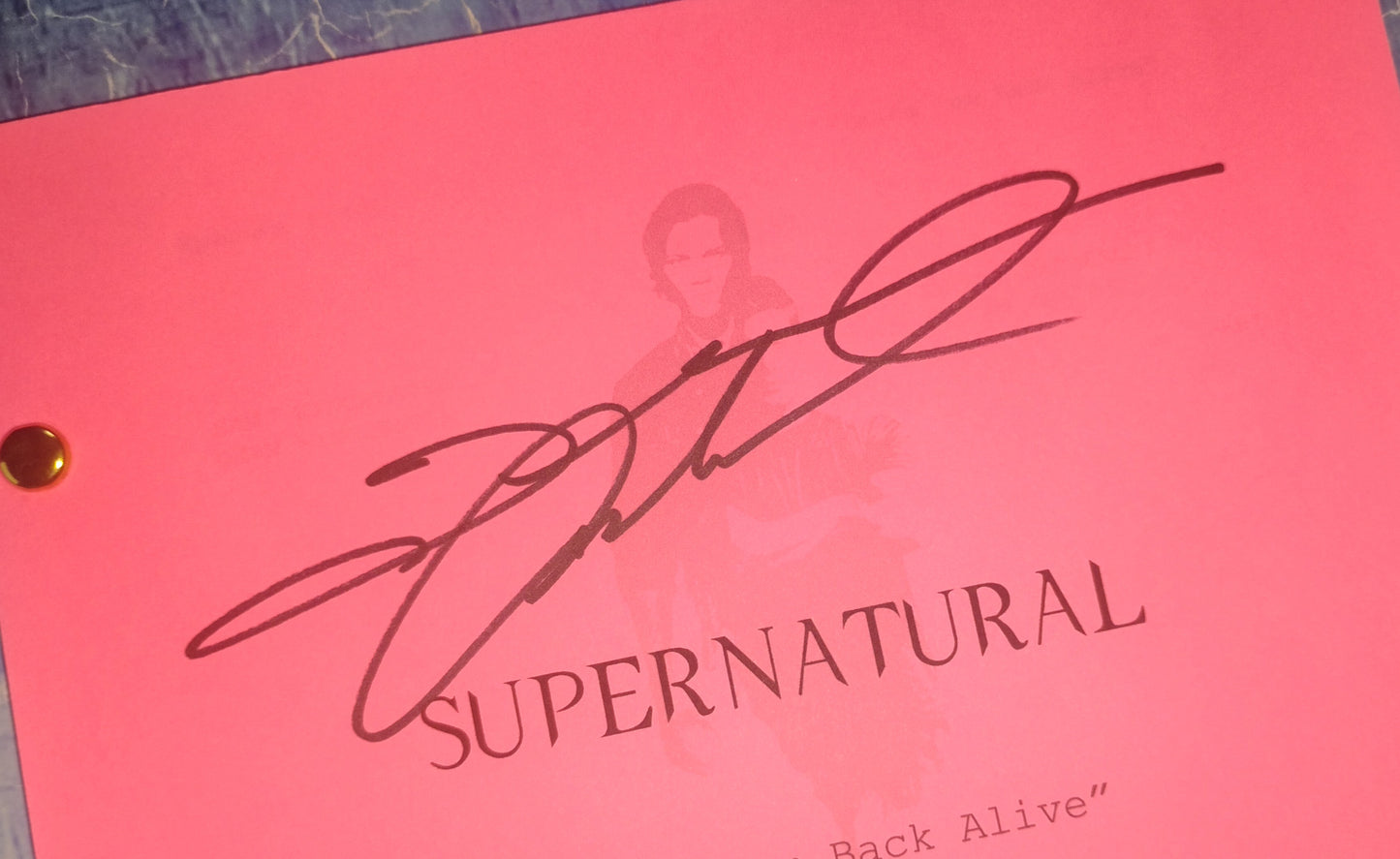 Jensen Ackles & Jared Padalecki Hand Signed Autograph Supernatural Script COA