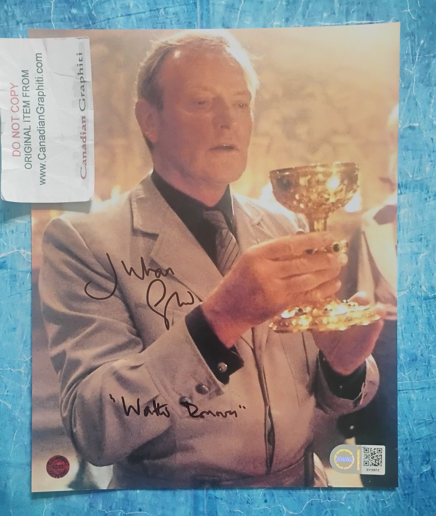 Julian Glover Hand Signed Autograph 8x10 Photo SWAU COA Indiana Jones