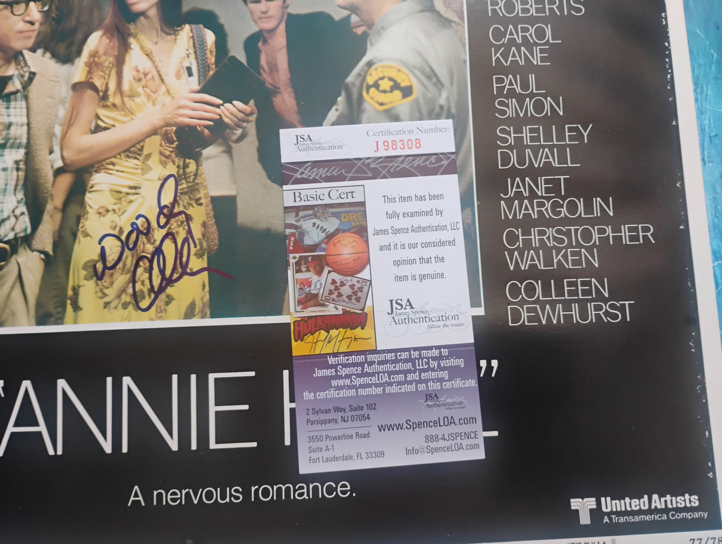 Woody Allen Hand Signed Autograph 11x14 Photo JSA COA