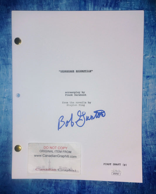 Bob Gunton Hand Signed Autograph The Shawshank Redemption Script JSA COA