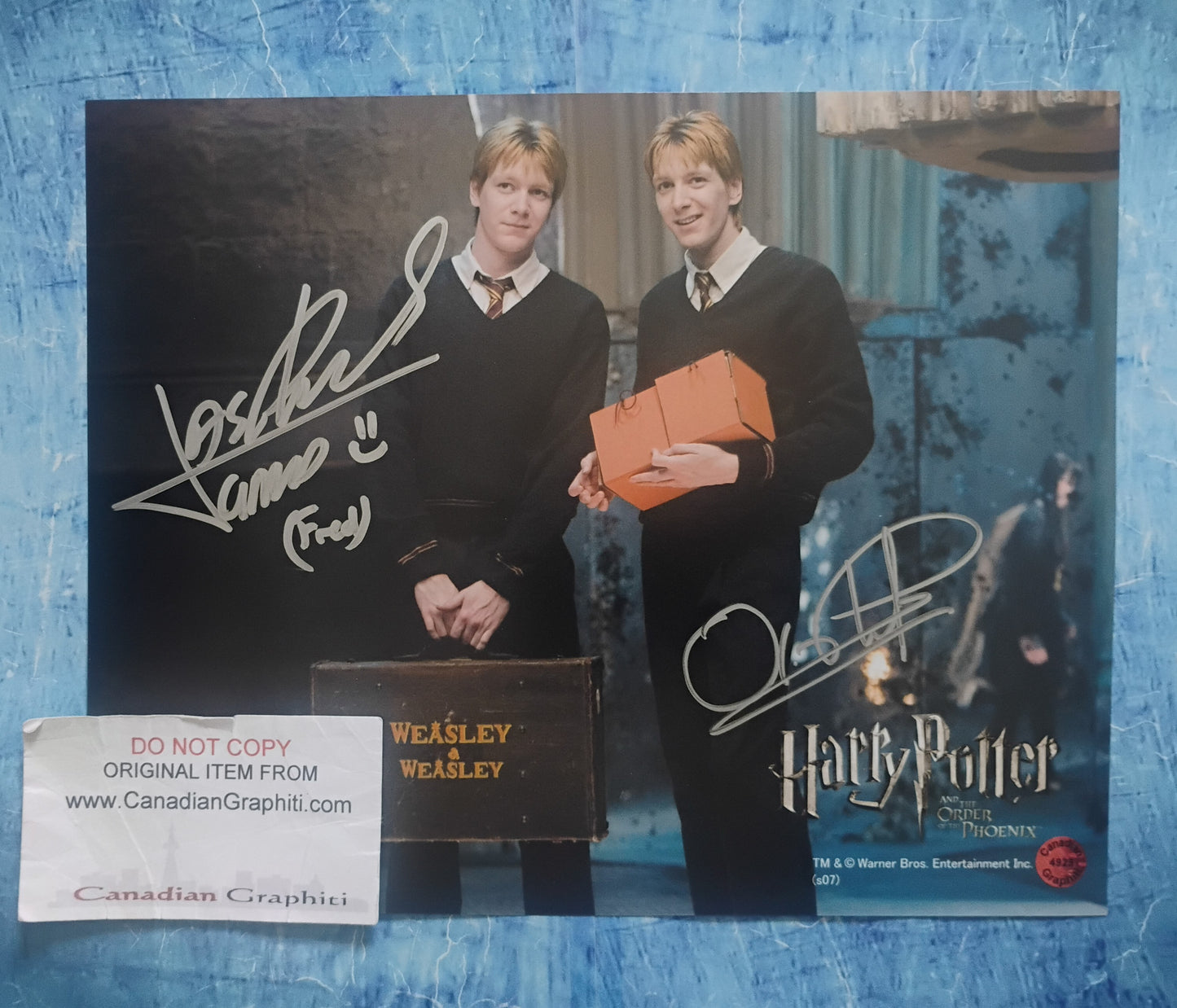 James & Oliver Phelps Hand Signed Autograph 8x10 Photo OPix COA Harry Potter