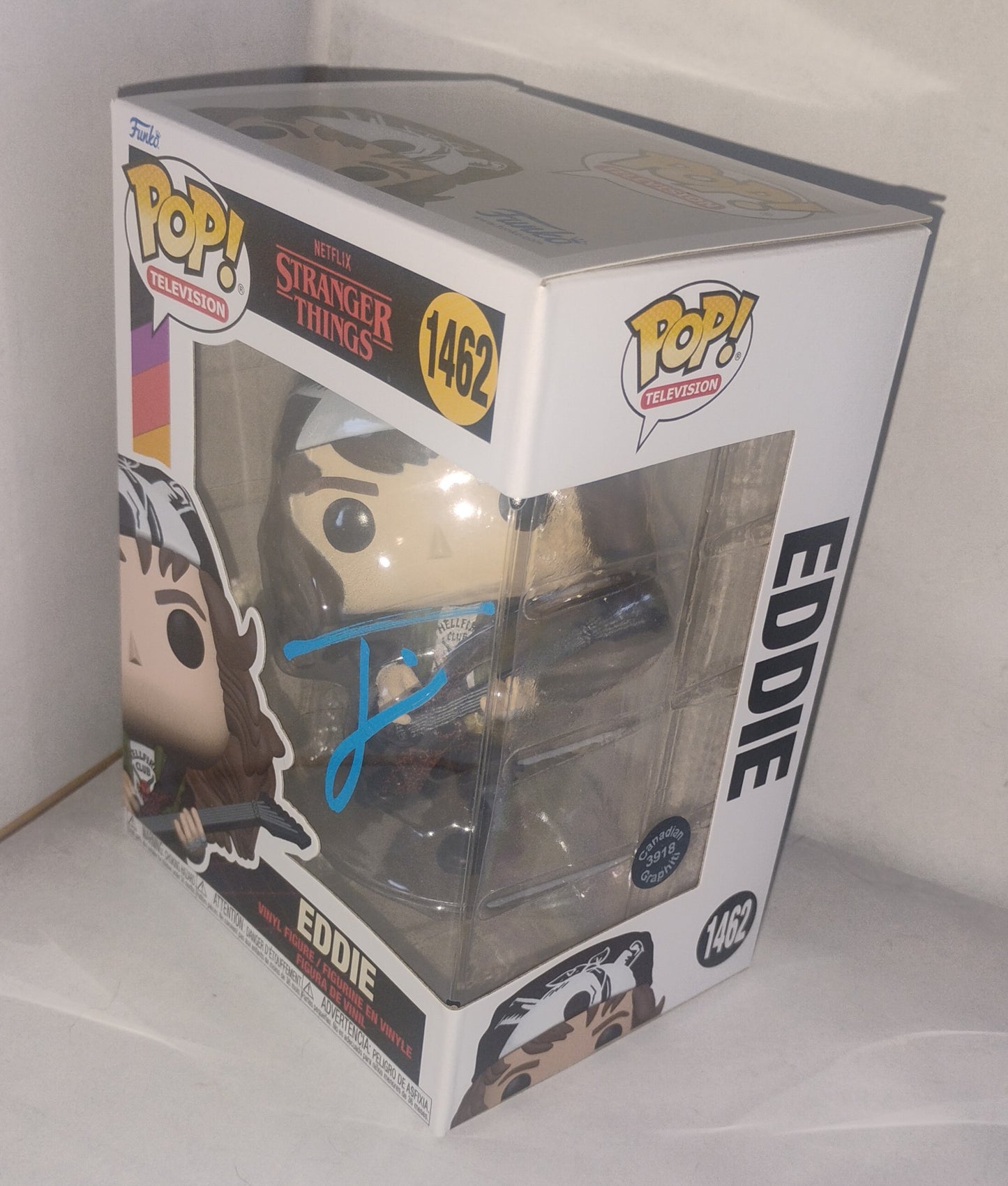 Joseph Quinn Hand Signed Autograph Stranger Things Funko Pop COA Eddie Munson