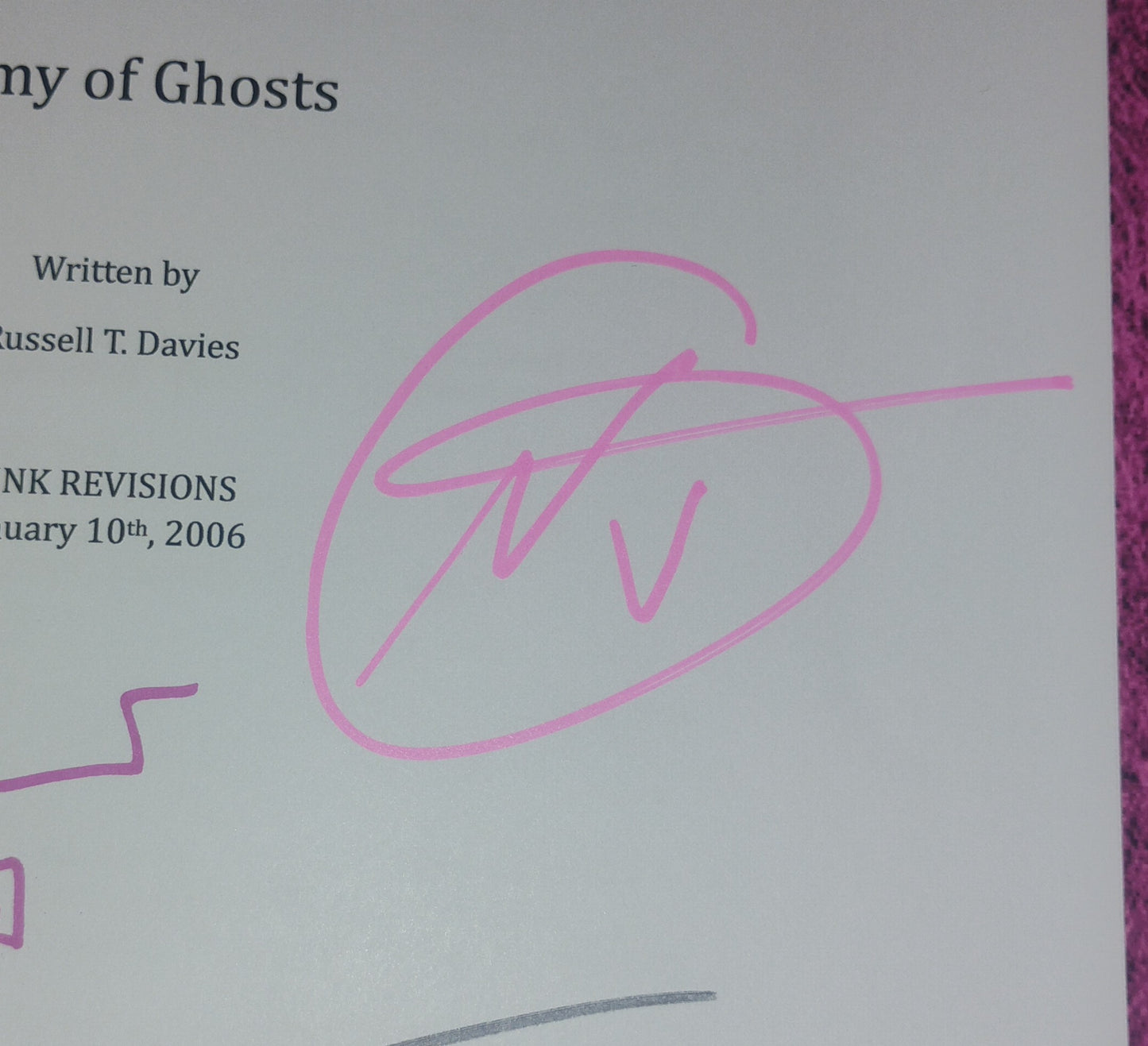 Doctor Who 4x Cast  Hand Signed Script COA David Tennant, Billie Piper, Noel Clarke & Camille Coduri