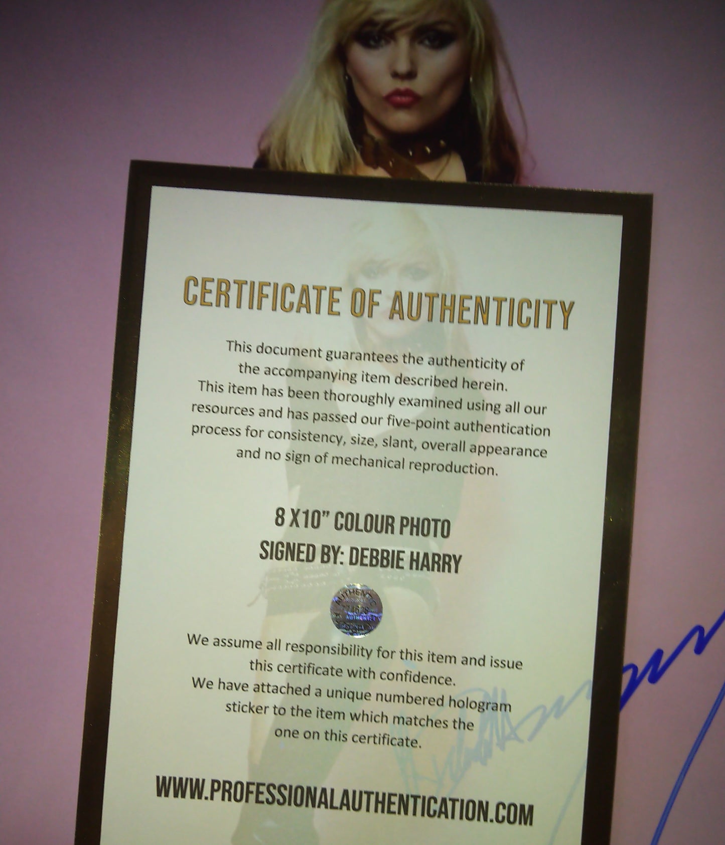 Debbie Harry Hand Signed Autograph 8x10 Photo COA Blondie