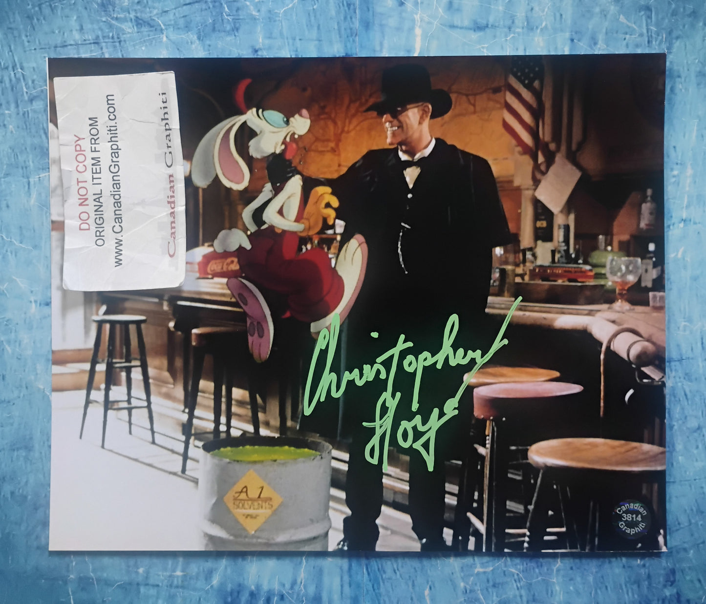 Christopher Lloyd Hand Signed Autograph 8x10 Photo COA Roger Rabbit