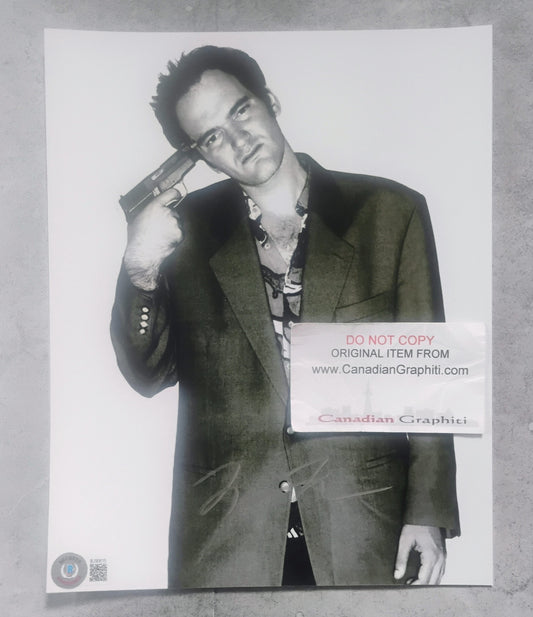 Quentin Tarantino Hand Signed Autograph 8x10 Photo BAS COA