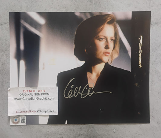 Gillian Anderson Hand Signed Autograph 8x10 Photo BAS COA X-Files