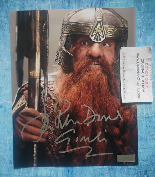 John Rhys-Davies Hand Signed Autograph 8x10 Photo COA Lord Of The Rings
