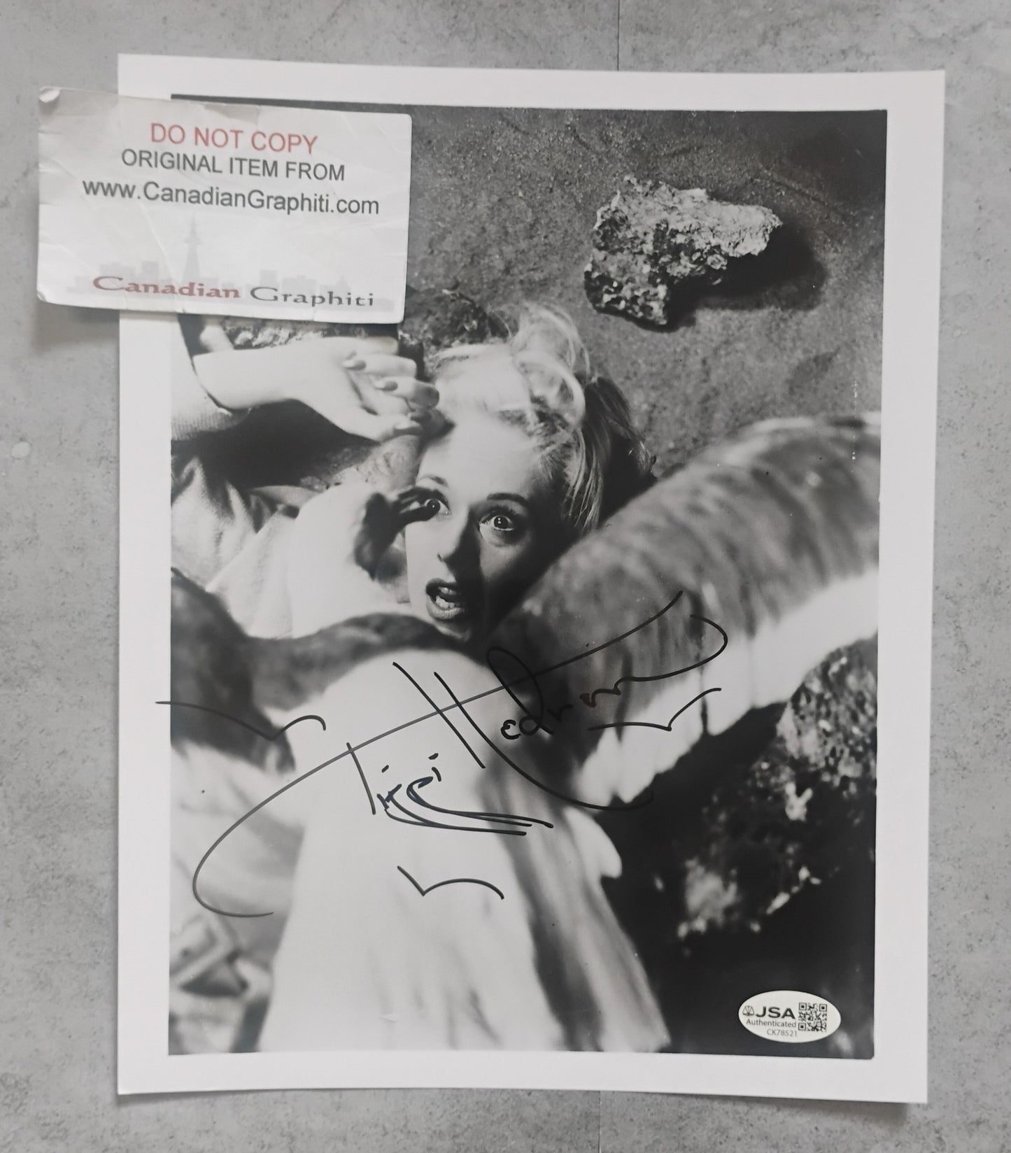 Tippi Hedren Hand Signed Autograph 8x10 Photo JSA COA The Birds