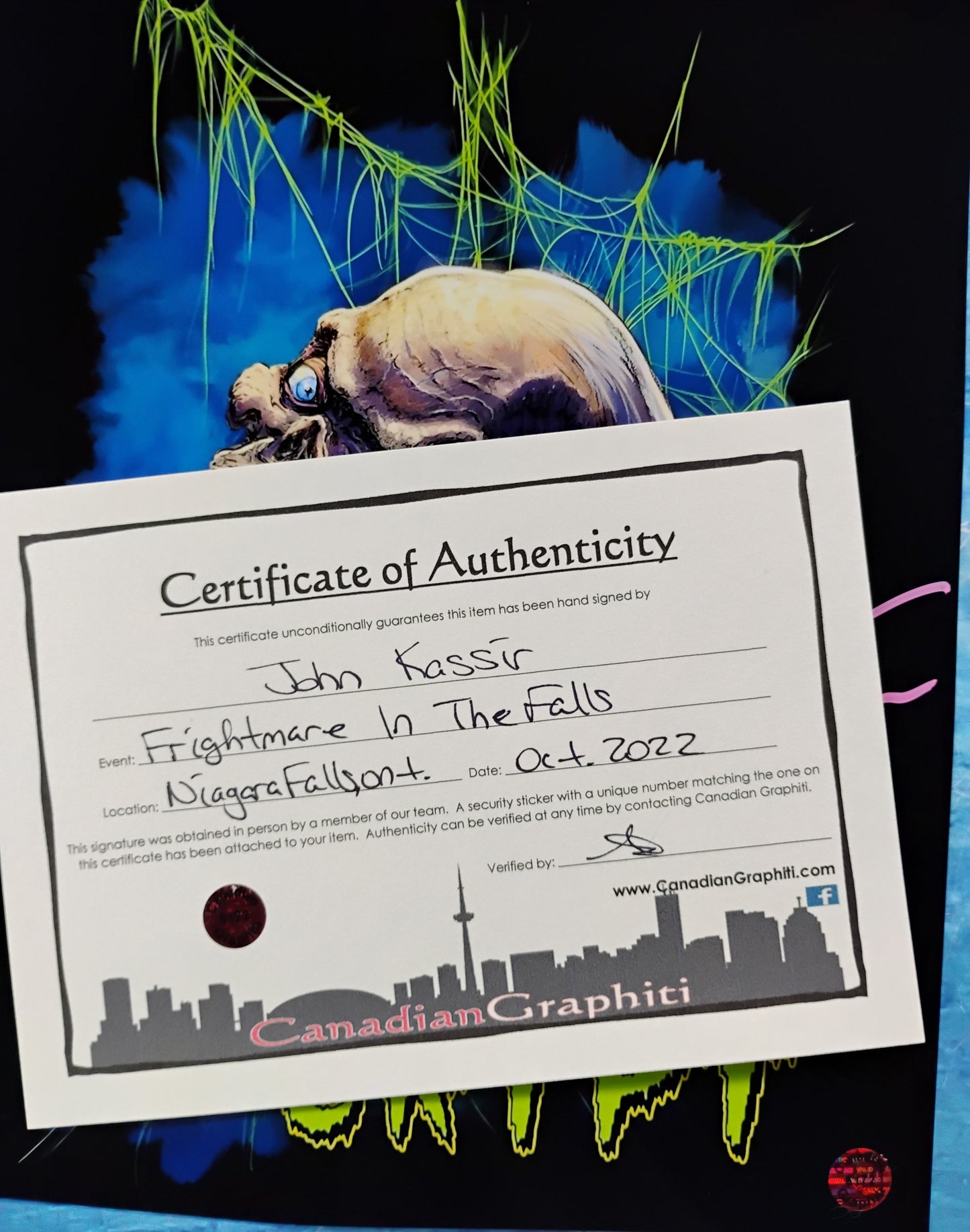 John Kassir Hand Signed Autograph 8x10 Photo COA Tales From The Crypt