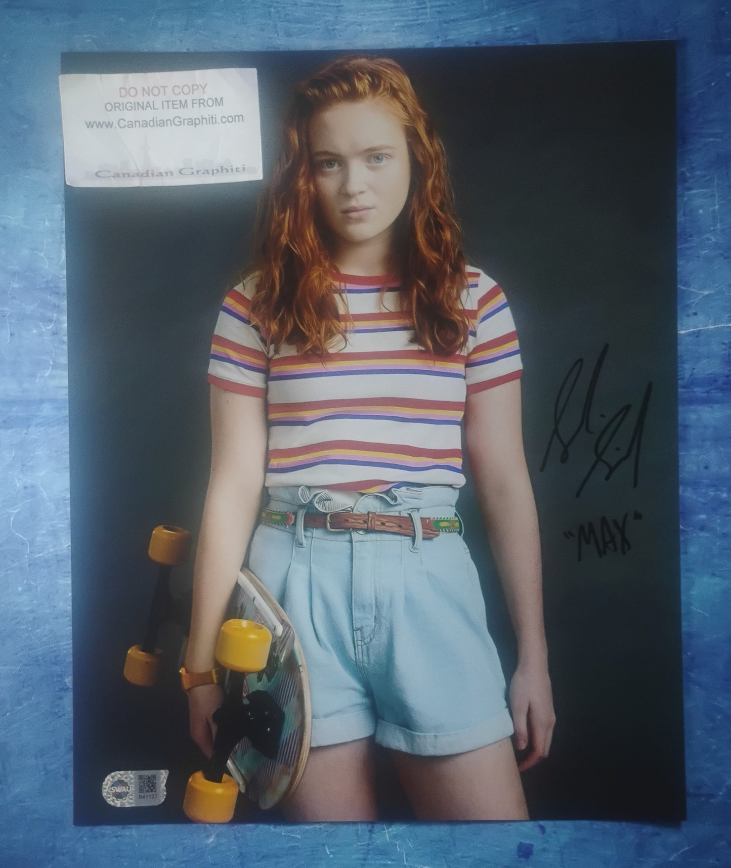 Sadie Sink Hand Signed Autograph 11x14 Photo SWAU COA Stranger Things