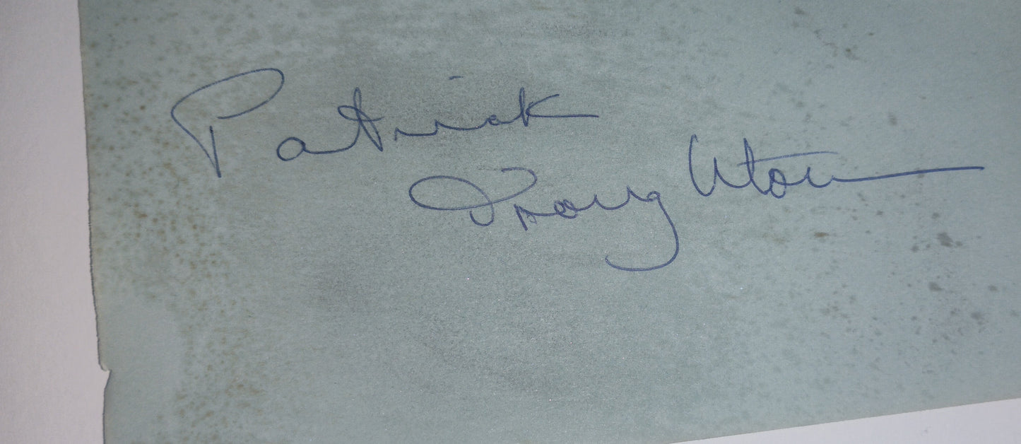 Patrick Throughton Hand Signed Autograph Index Card COA Doctor Who
