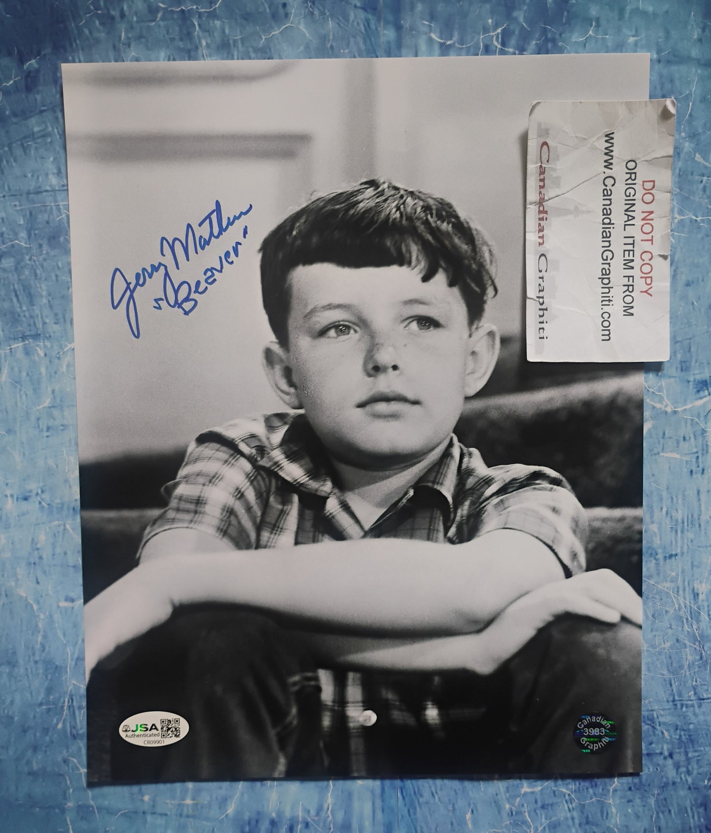 Jerry Mathers Hand Signed Autograph 8x10 Photo JSA COA Leave It To Beaver