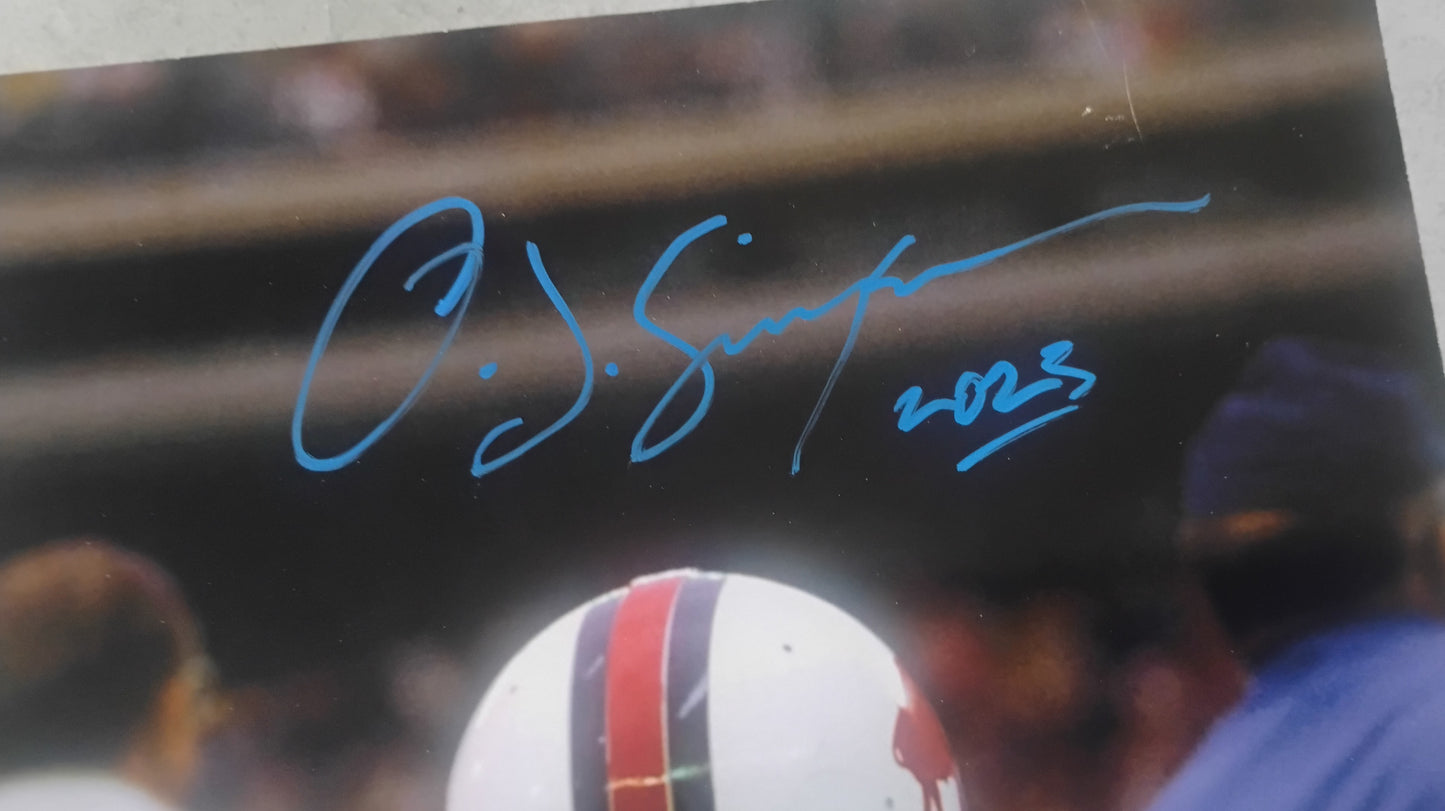 OJ Simpson Hand Signed Autograph 8x10 Photo COA