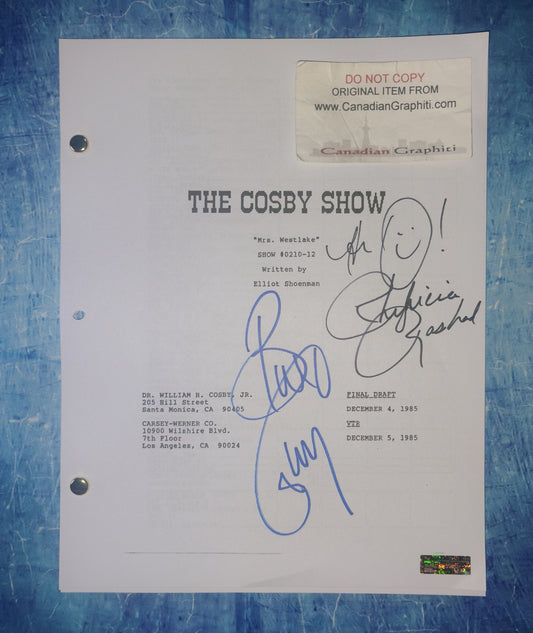 Phylicia Rashad & Bill Cosby Hand Signed Autograph The Cosby Show Script COA