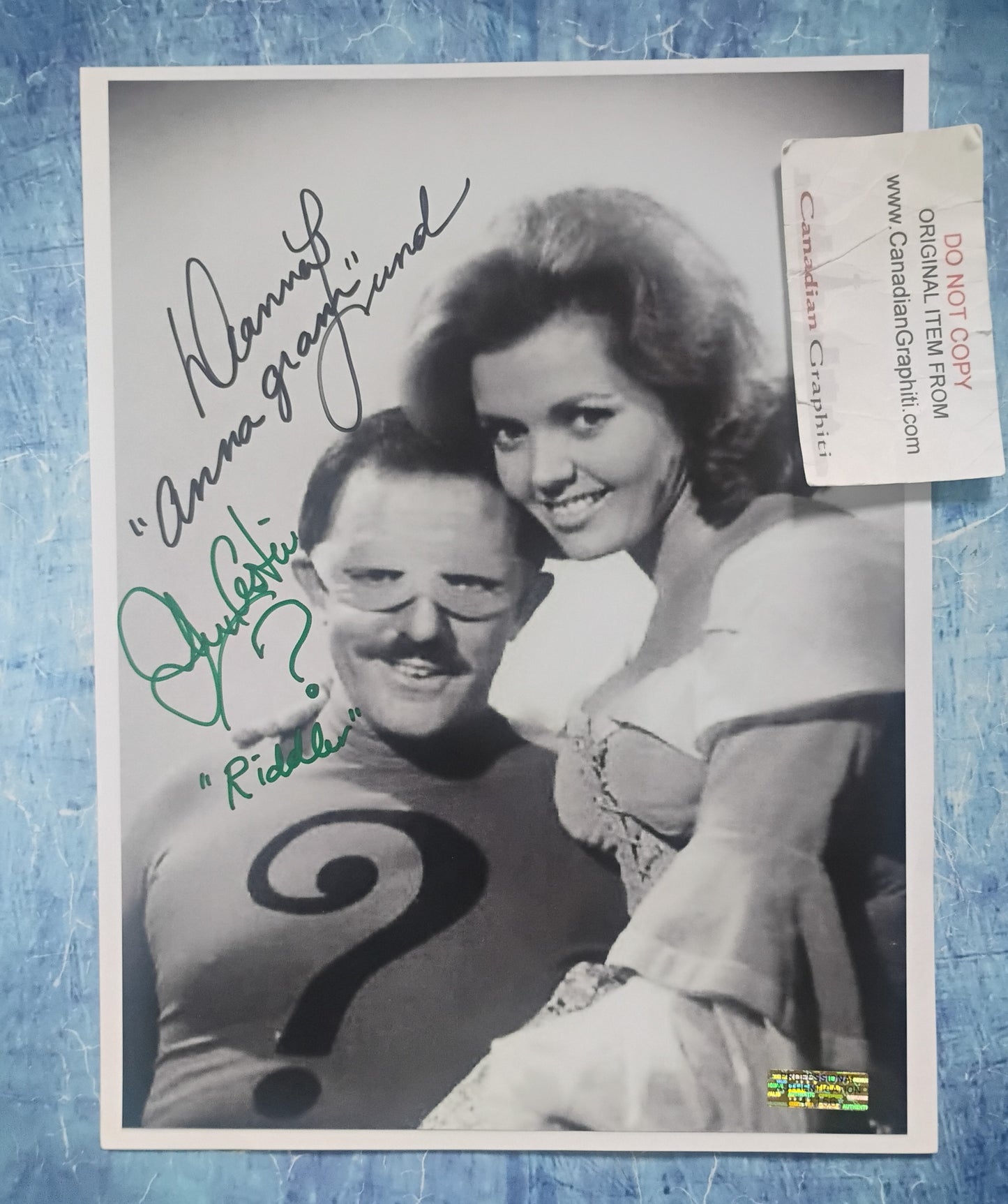 John Astin & Deanna Lund Hand Signed Autograph Photo COA Batman