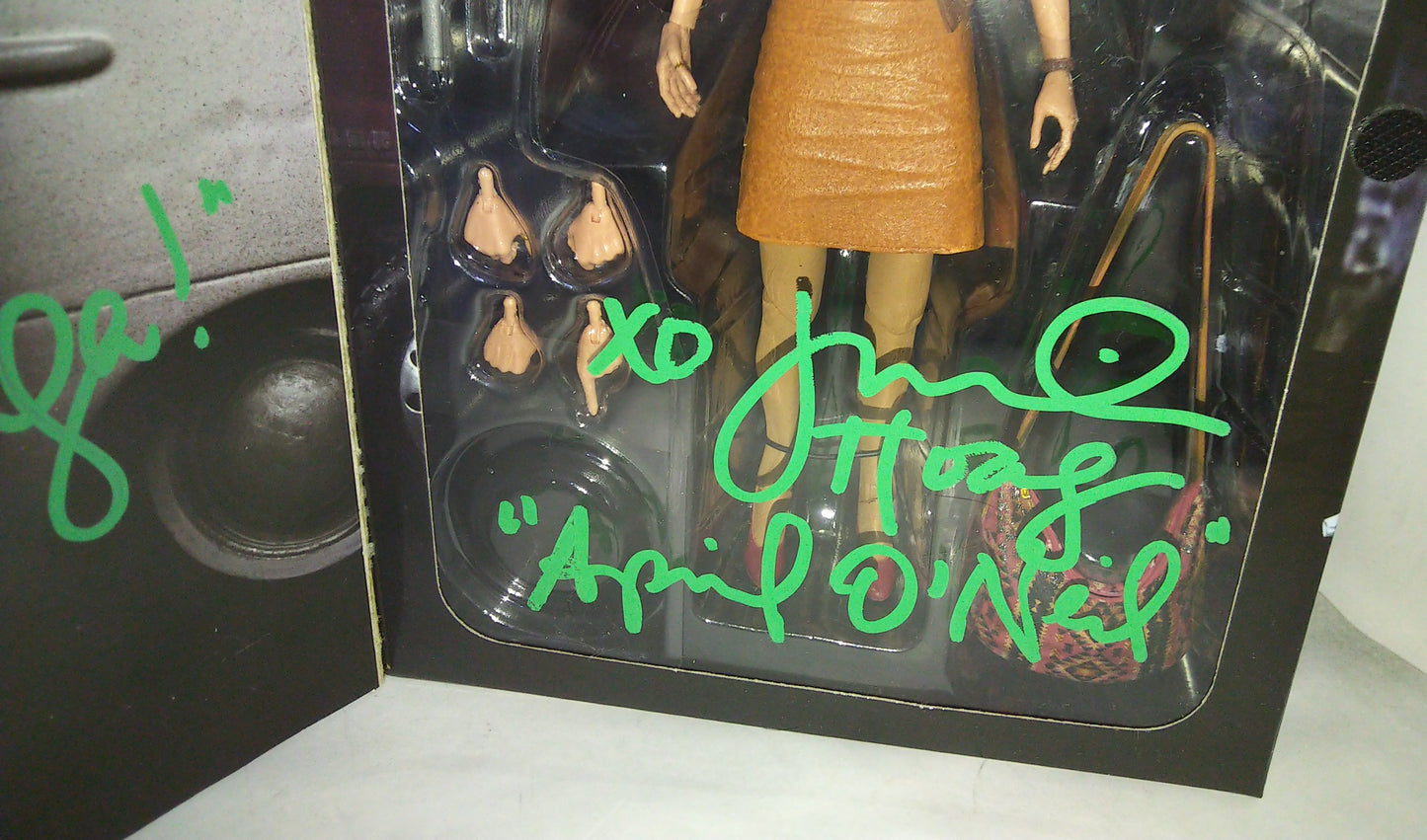 Judith Hoag Hand Signed Autograph April O'Neal Action Figure COA + OPix Teenage Mutant Ninja Turtles